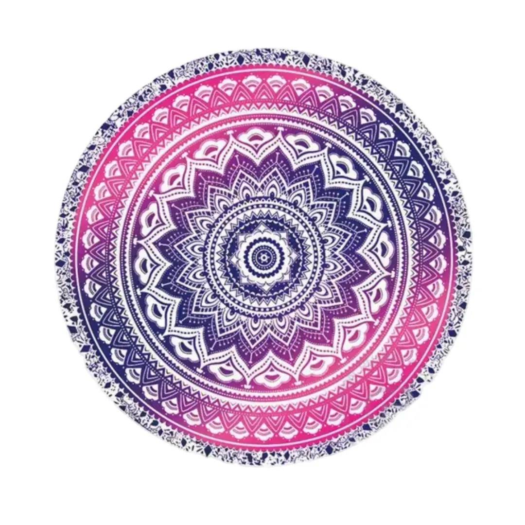 Kulatá plážová deka - Mandala 06