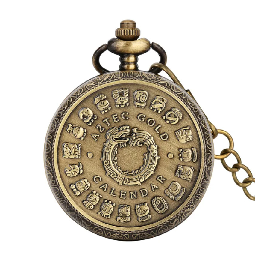 Vreckové hodinky Aztec Gold Calendar