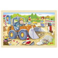 Goki Drevené Puzzle Stavba 24ks