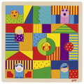Goki Drevené Puzzle Domčeky 43ks