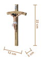 Kríž kresťanský drevený C534