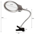Lupa s LED osvetlením a klipom L39824