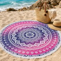 Kulatá plážová deka - Mandala 06