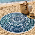 Kulatá plážová deka - Mandala 06