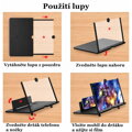 Skladací 3D zväčšovač obrazovky 10" na mobil