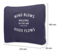 Cestovná skladacia taška Wind Blows svetle modrá