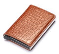 Púzdro na karty a bankovky Cardslide Miranda Croco Dark brown