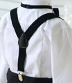 Detský set motýlik, kravata a traky H001 čierny