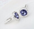 Manžetový gombík se Swarovski Elements purple