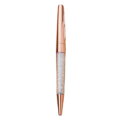 Pero s čirými kryštálmi Miranda W001 Rose Gold