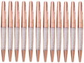 Pero s čirými kryštálmi Miranda W001 Rose Gold