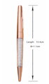 Pero s čirými kryštálmi Miranda W001 Rose Gold
