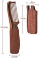 Skládací hrebeň na bradu Miranda Wooden