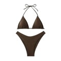 Elegantné hnedé dvojdielne bikiny 6602