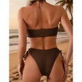 Elegantné hnedé dvojdielne bikiny 6602