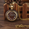 Vreckové hodinky Antique Wooden Watch P2138