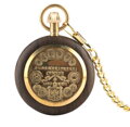 Vreckové hodinky Antique Wooden Watch P2138