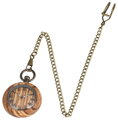 Vreckové hodinky Antique Wooden Watch KW2030
