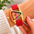 Dámské hodinky Triangle Bamboo 7055BL