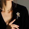 Brošňa Gold Flower AM304
