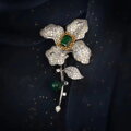Brošňa Flower AM618 green