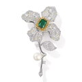 Brošňa Flower AM618 white