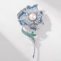 Brošňa Silver Flower AM622