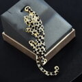 Brošňa Leopard s krystaly L710