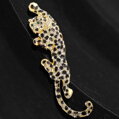 Brošňa Leopard s krystaly L710