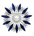 Brošňa Flower B4227B Blue