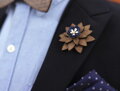 Brošňa Miranda Wooden Flower 11-12