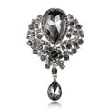 Brošňa Crystal Water Drop B9225 Black