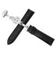 Prešitý kožený remienok na hodinky Miranda PD235 black/gold