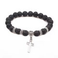 Náramok Stone Beads Cross