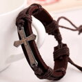 Kožený náramok Miranda Cross Brown