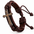 Kožený náramok Miranda Cross Brown