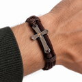 Kožený náramok Miranda Cross Brown