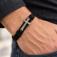 Kožený náramok Miranda Cross Black