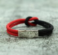 Náramok s uzlom AM1382 Red-Black