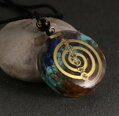 Prívesok Orgonit Reiki gold