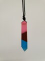 Prívesok Miranda Resin Wood ES175 Blue-Pink