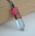 Prívesok Miranda Resin Wood ES175 Blue-Pink