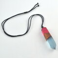 Prívesok Miranda Resin Wood ES175 Blue-Pink