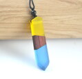 Prívesok Miranda Resin Wood ES171 Blue-Yellow
