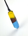 Prívesok Miranda Resin Wood ES171 Blue-Yellow