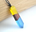 Prívesok Miranda Resin Wood ES171 Blue-Yellow