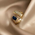 Prsteň Two Stones AM3081 Blue-Gray
