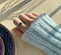 Prsteň Two Stones AM3081 Blue-Gray