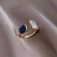 Prsteň Two Stones AM3081 Blue-Gray