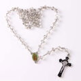 Miranda Sklenený ruženec ROS004 Black Cross